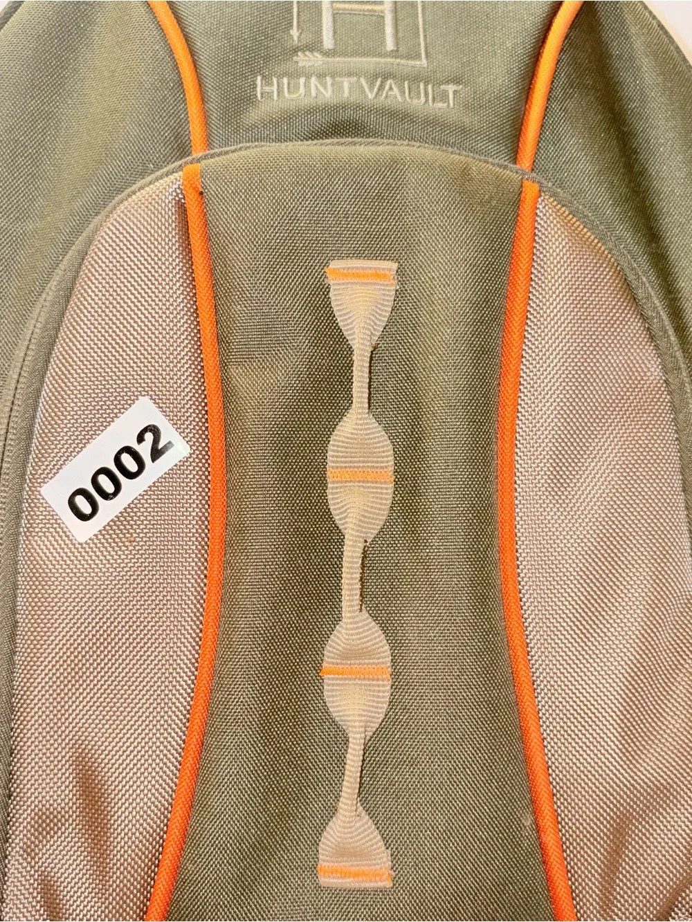 HuntVault Olive and Orange Outdoor Backpack